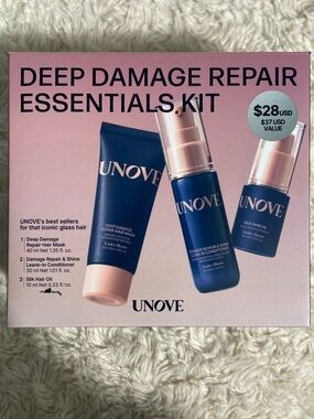 Unove Deep Damage Repair Essentials Mini Trio Hair Set NEW